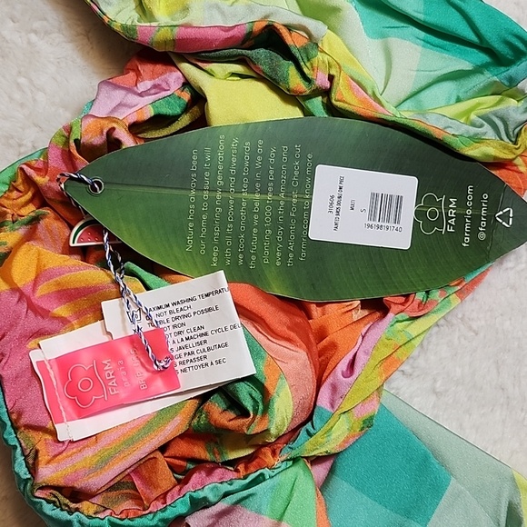 Farm Rio One-Piece Vibrant Multicolor Swimsuit Size Small - Picture 10 of 16